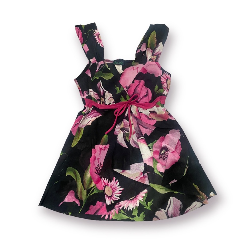 babydoll floral mesh top